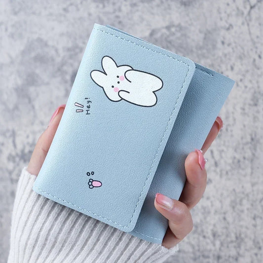 Kawaii Triple Fold Mini Wallet 🐾 | Cute Card Holder & Coin Purse for Girls 🎀✨