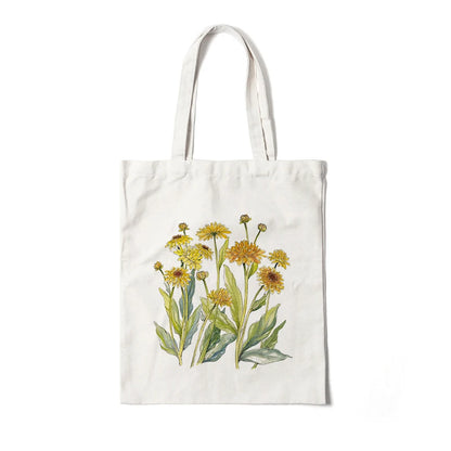 Kawaii Floral Canvas Tote 🌼💖 | Cute Eco-Friendly Shoulder Bag for School & Shopping 🌸✨