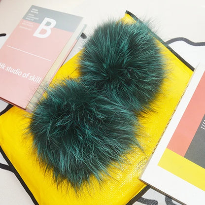 Fox Fur Cuff Arm Warmer For Women Real Fur Wristband Glove 🧣 Soft Cute Style