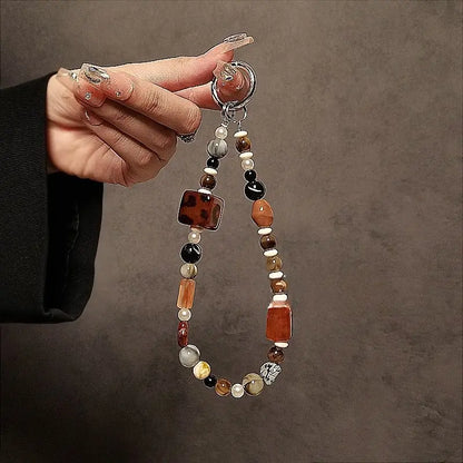 Original Vintage Handmade Beaded Phone Strap Charm Lanyard For Mobile Camera 📷🎀