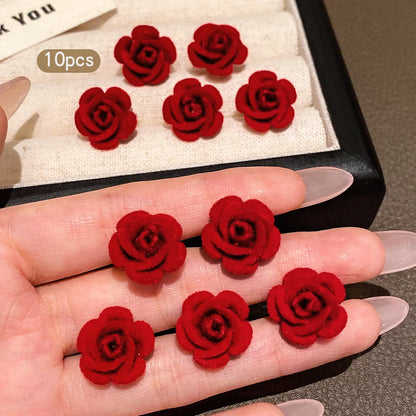 Kawaii Floral Hair Clips 🌸✨ - Set of 10 Adorable Rose Hair Accessories for Everyday Glam!