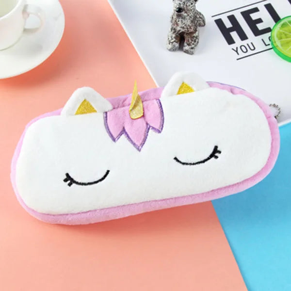 Kawaii Plush Unicorn Pencil Case - Magical School Essential 🦄✨