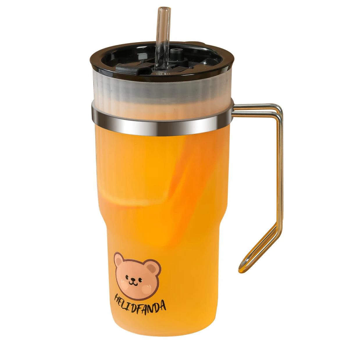 Kawaii 650ML Leak-Proof Coffee Mug ☕✨ - Adorable Portable Tumbler for Travel & Sports! 🌈💧