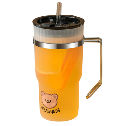 Kawaii 650ML Leak-Proof Coffee Mug ☕✨ - Adorable Portable Tumbler for Travel & Sports! 🌈💧