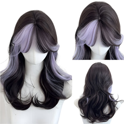 Cute Ombre Blonde & Black Double Ponytail Lolita Wig 🎀✨ - Kawaii Cosplay Hair with Bangs for Harajuku Style! 💖👸