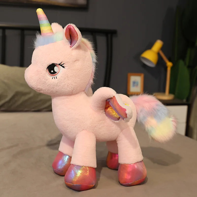 Pastel Rainbow Pegasus Sleeping Plush Pillow Toy For Kids Gift 🦄💖