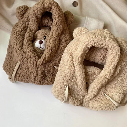 Kawaii Bear Ears Winter Beanie with Warm Mask 🌟❄️