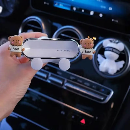 Kawaii Car Air Outlet Phone Holder 🐾✨ - Cute Cartoon Navigation Buddy & Multi-Functional Accessory!