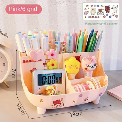 Adorable Kawaii Pen Holder 🎀 | Cute Japanese Stationery Organizer 🐱✨ | Creative Cartoon Storage Box for Students 📚💕