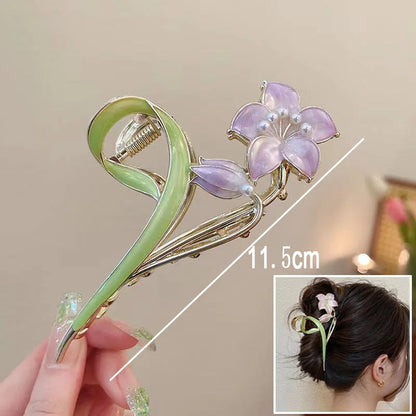 🌸✨ Sweet Floral Durian Hair Claw Clip - Adorable Ponytail Grabber for Trendy Girls! 🌼💖