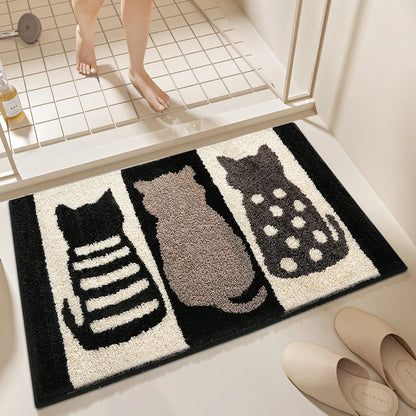 Kawaii Frog & Bear Plush Bath Mat 🐸🧸 | Non-Slip, Ultra-Absorbent Bathroom Rug for Cozy Decor! 🌟✨