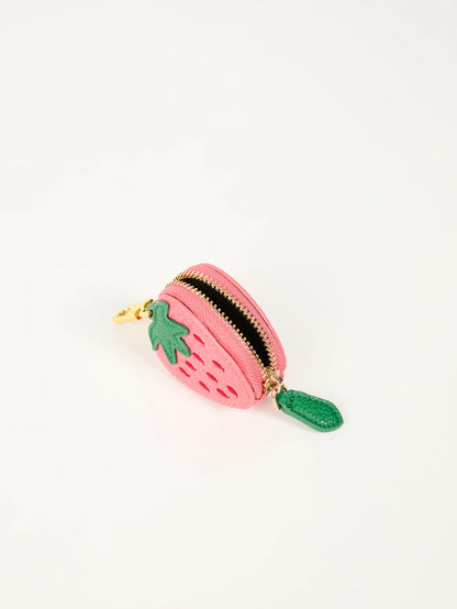 Kawaii Strawberry Coin Purse 🍓✨ Cute Mini Keychain Wallet for Girls & Women