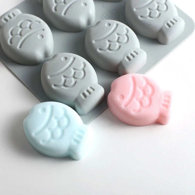 Cute Round Fish Shape Silicone Molds For DIY Soap And Candles 🐟✨