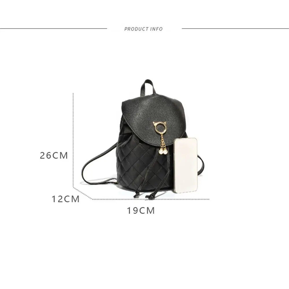 Kawaii Mini Backpack 🐾✨ | Adorable PU Leather Drawstring Bag for Girls 🎒💖 | Cute Casual Bookbag for Students 🌈