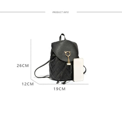Kawaii Mini Backpack 🐾✨ | Adorable PU Leather Drawstring Bag for Girls 🎒💖 | Cute Casual Bookbag for Students 🌈