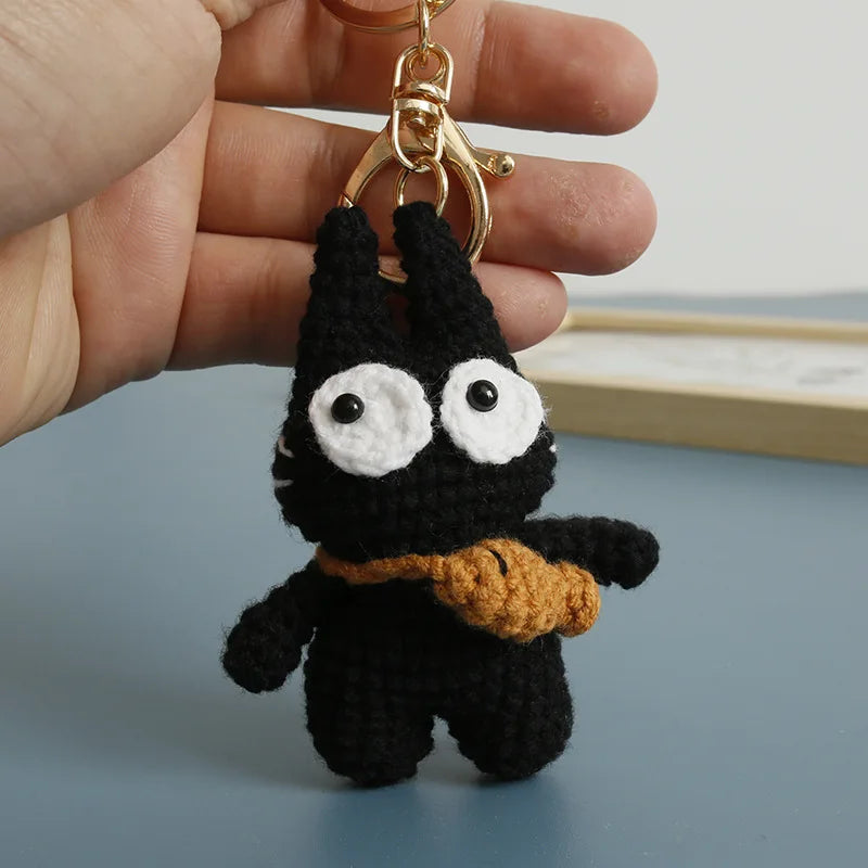 Handmade Kitten Crochet Keychain Cute Cat Charm For Keys And Bags Gift 🐱💖