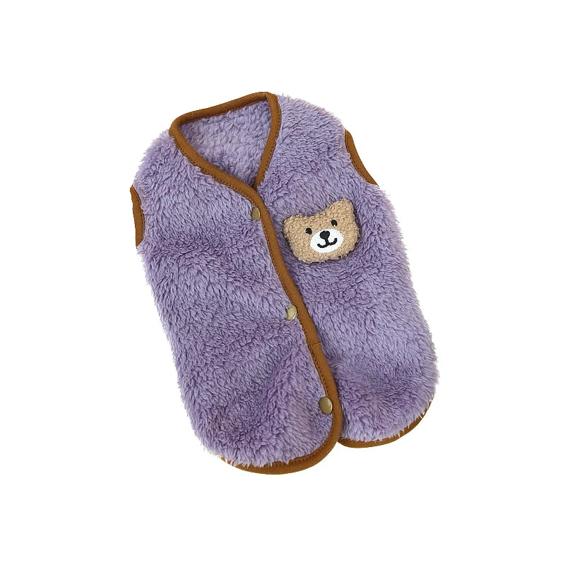 ❄️ Snug & Cute Pet Fleece Vest 🐾 Plush Sweater for Chilly Adventures! 🌟 Perfect for Tiny Paws! 🐶❤️