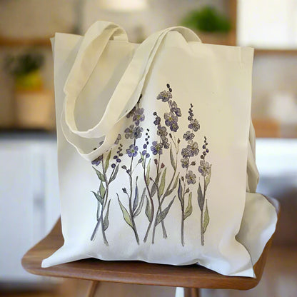 Kawaii Floral Canvas Tote 🌼💖 | Cute Eco-Friendly Shoulder Bag for School & Shopping 🌸✨