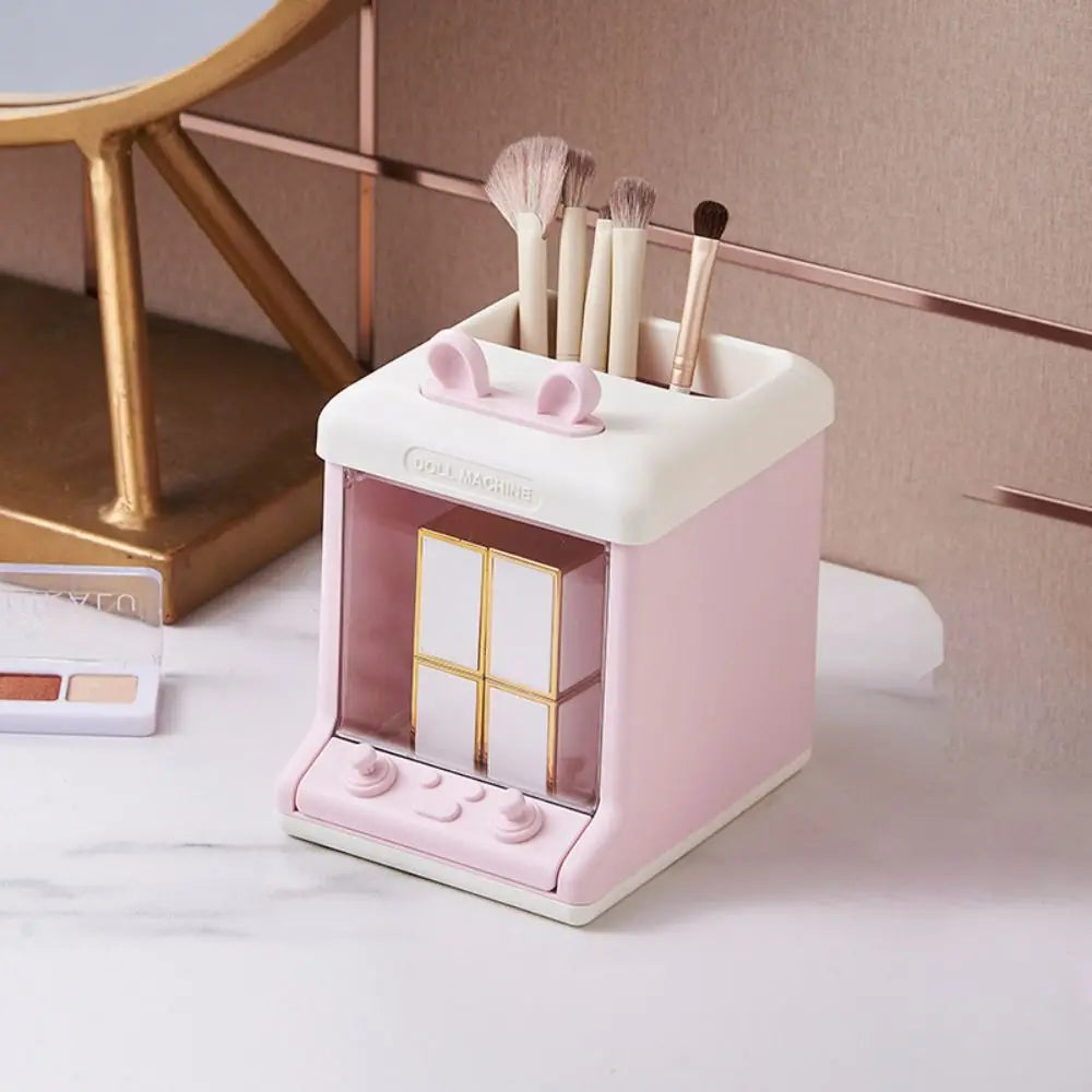 Kawaii Multi-Grid Penholder 🐾✨ - Cute Cartoon Brush & Pencil Storage Rack for Desk Organization! 🖍️💕