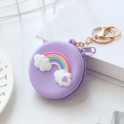 Adorable Animal Friends Silicone Coin Purse 🐾💖 - Cute Round Wallet for Kids & Adults! 🐻🎀 - Pixie Quill