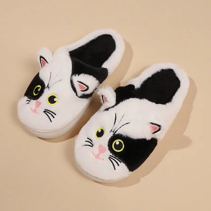 Fluffy Cat Slippers For Women And Men Warm Indoor Plush Slides 🐾😺❄️
