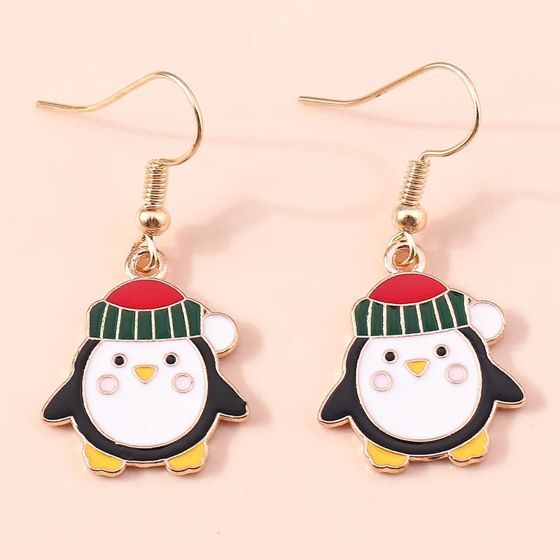 Whimsical Christmas Drop Earrings For Women Tree Deer Santa Dangle Jewelry 🎄✨