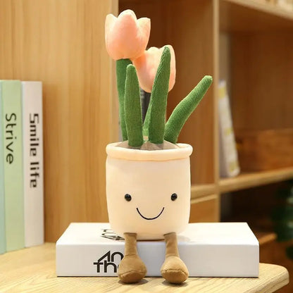 Kawaii Plush Succulent Doll 🌷🌼 - Adorable Tulip & Lily Of The Valley for Cozy Decor & Sweet Gifts 🎁✨