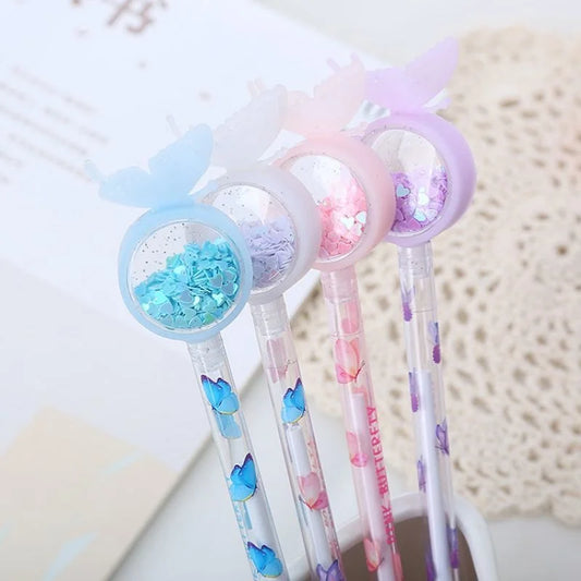 Kawaii Butterfly Gel Pen 🦋✨ | Adorable 0.5mm Gel Ink Pen for School & Office Supplies 💖✏️