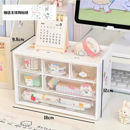 Kawaii Stackable & Foldable Desk Organizer 🌸✨ | Cute Yiwi Stationery Holder for Students and Offices! 🖊️📚