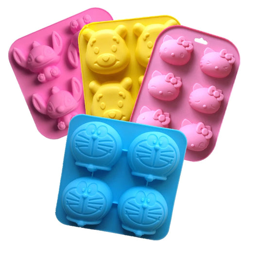 Cute Cartoon Animal Silicone Mold for Baking and Cupcake Topper 🐻🐭🐱🐷🦆