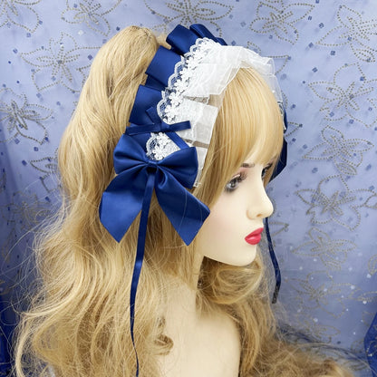 Cute Anime Maid Hair Hoop Headband Lolita Lace Flower Accessory Handmade 🎀🌸