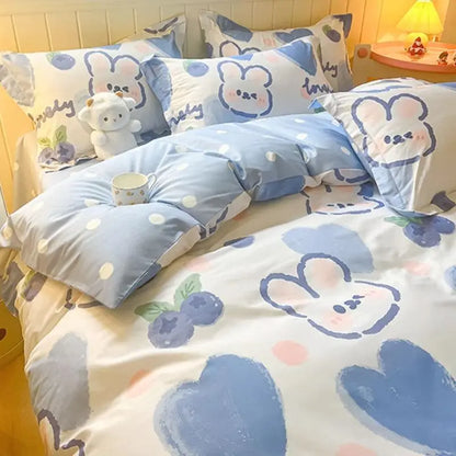 Kawaii Kids' Bedding Set 🛏️✨ | Cozy Duvet Cover & Pillowcase Collection for Playful Dreams 🌈💖