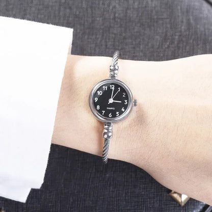 ✨ Kawaii Gold Bangle Watch 🌟 | Retro Stainless Steel Ladies Quartz Timepiece ⌚️💖