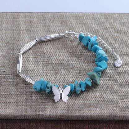 ✨ Kawaii Butterfly Charm Bracelet 🌸 - 925 Silver Bead Design for Girls 🎀 | Perfect Gift & Dropshipping!