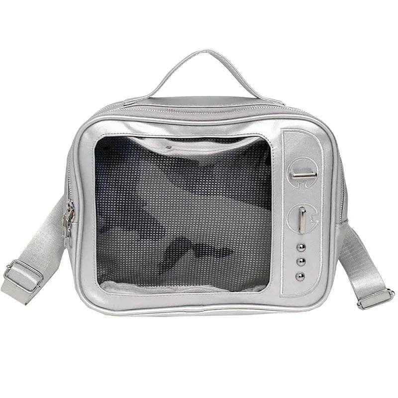 Adorable TV Design Ita Bag Ulzzang Style Crossbody With Transparent Pocket 👜