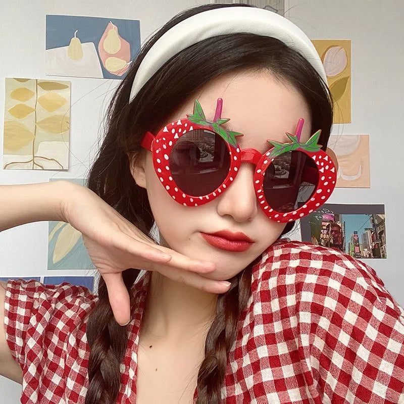 Kawaii Strawberry Sunglasses 🍓✨ | Cute Party Prop for Adults & Kids | Fun Summer Photo Accessory! 🌞🎉