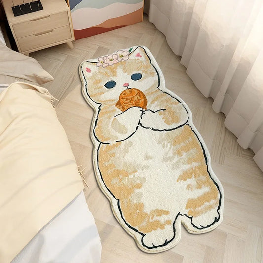 Kawaii Cat Anti-Slip Soft Rug 🐾✨ Cute Cartoon Floor Mat for Cozy Bedrooms & Playful Spaces