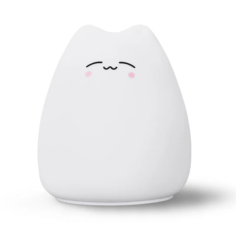 Whimsical Kawaii Cat Color-Changing Night Lamp 🌈✨ - Adorable Bedside Buddy for Dreamy Nights! 🐾💖