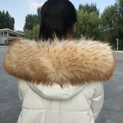Lux Raccoon Fur Collar Scarf For Women 🧣 Warm Winter Essential