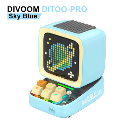 Kawaii Divoom Ditoo-Pro Retro Pixel Art Speaker 🎶✨ | Cute Bluetooth Alarm Clock & DIY LED Display 🎨💖