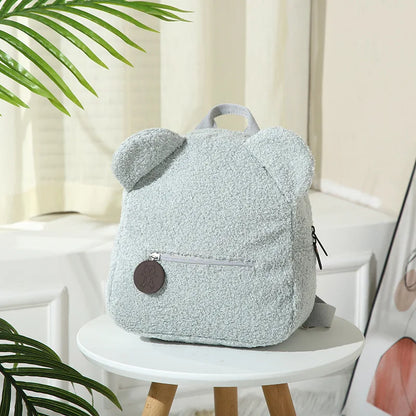 Adorable Kawaii Bear Plush Backpack 🐻✨ - Custom Name Embroidery for Kids, Perfect Autumn/Winter Outdoor Fun! 🎒💖