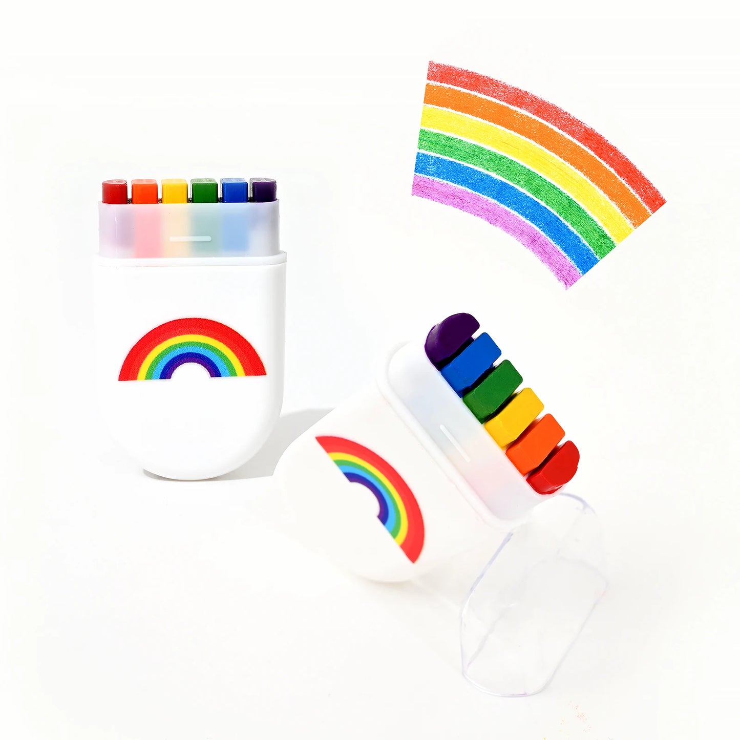 Kawaii Rainbow Crayon Set 🎨✨ - 2/3 Pcs Colorful Birthday Party Magic 🌈 - Cute Pocket-Sized Art Supplies for Family Fun! 🎉🖍️