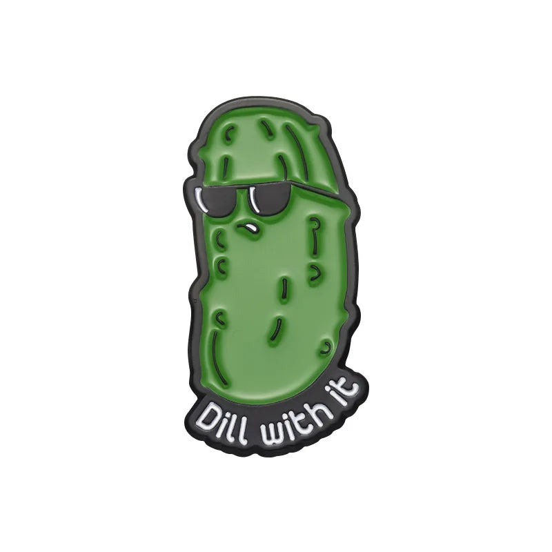 Kawaii Animal & Plant Enamel Pins 🌿🦜 Cute Brooches - Toucan, Pigeon, Succulent & More! 🥚🥒