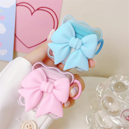 💖 Adorable 3D Bowknot AirPods Case 🎀 | Soft TPU with Colorful Bead Chain 🌈✨ - Pixie Quill