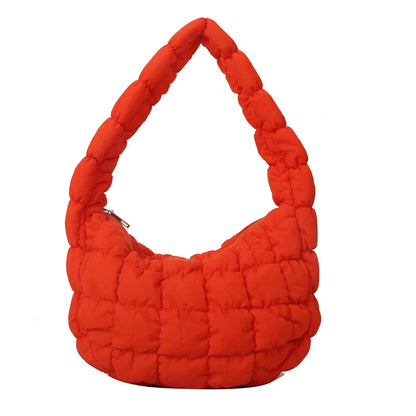 Diamond Embroidery Puffer Messenger Bag For Women Winter Handbag 👜❄️✨