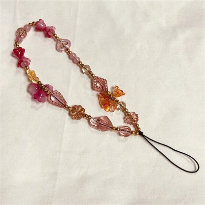 Vintage Bead Bracelet Wrist Strap Phone Case Keychain Bag Pendant ✨📱