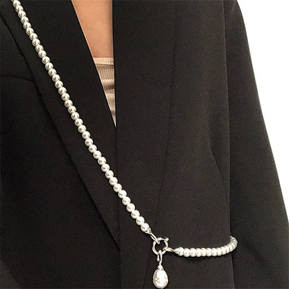 Kawaii Dreamy Pearl Charm Necklace 🌸✨ | Trendy Long Chain with Playful Pendant for Stylish Women!