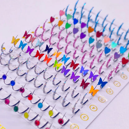 ✨Sparkling Butterfly Mink Lashes 🌟 Kawaii Diamond Glitter False Eyelashes 💖 Sweet Heart Fairy Makeup Clusters
