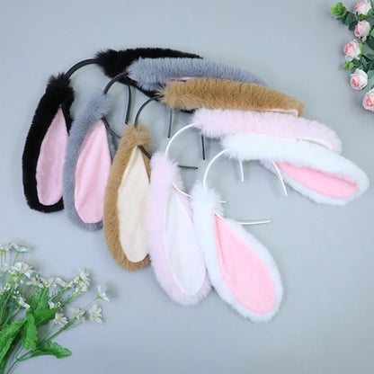 Kawaii Plush Bunny Ears Headband 🐰✨ | Cute Anime Hair Hoop for Cosplay & Daily Wear 🎉💖