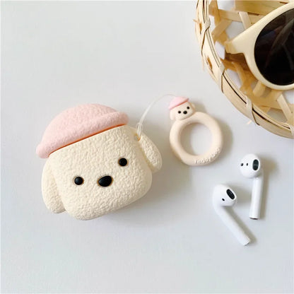 Kawaii Cute Cartoon Teddy AirPods Case 🐻✨ | Adorable Silicone Cover for AirPods 1, 2, 3, 4 & Pro Models 🎧💕